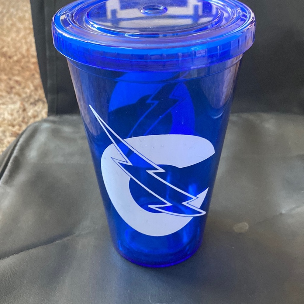 Plastic cup with Carroll High school logo